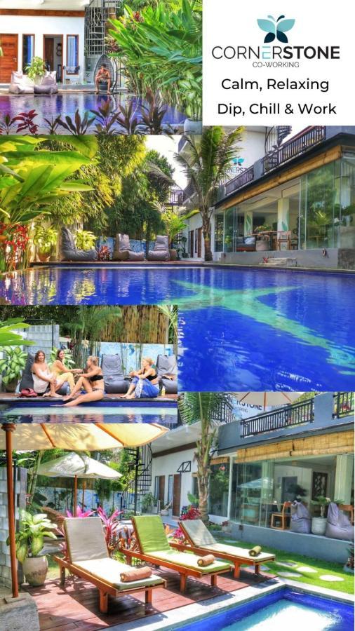 Cornerstone Bali Coworking Hostel Canggu  Bagian luar foto