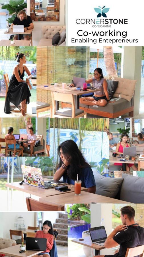 Cornerstone Bali Coworking Hostel Canggu  Bagian luar foto